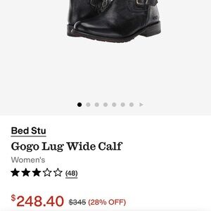 BED|STU Black and Red Leather Boots